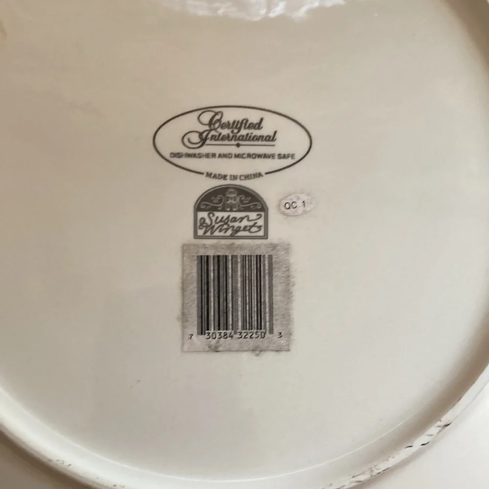 Floral, Butterfly & Grapes Decorative Plate